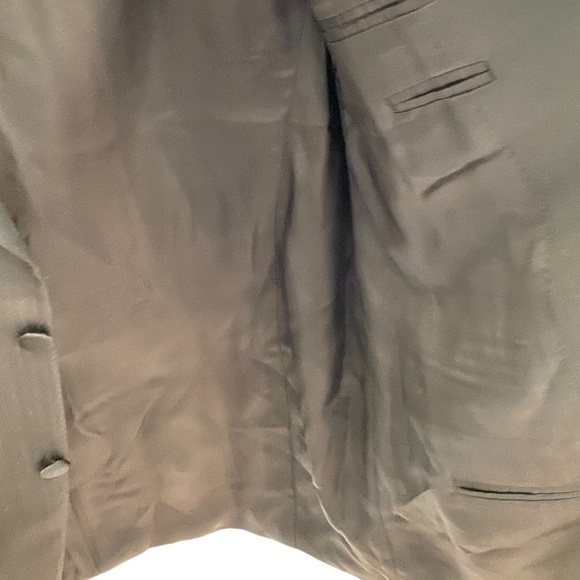 CANALI Men's Black Pinstripe 100% Wool Tuxedo Blazer in 54R - Picture 6 of 13